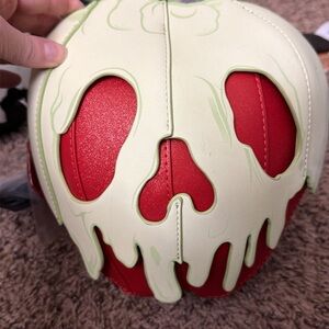 Red and green poison apple loungefly stitche shoppe crossbody